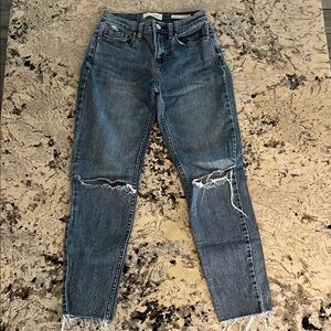 PacSun Blue Boyfriend Jeans with Distressed Details